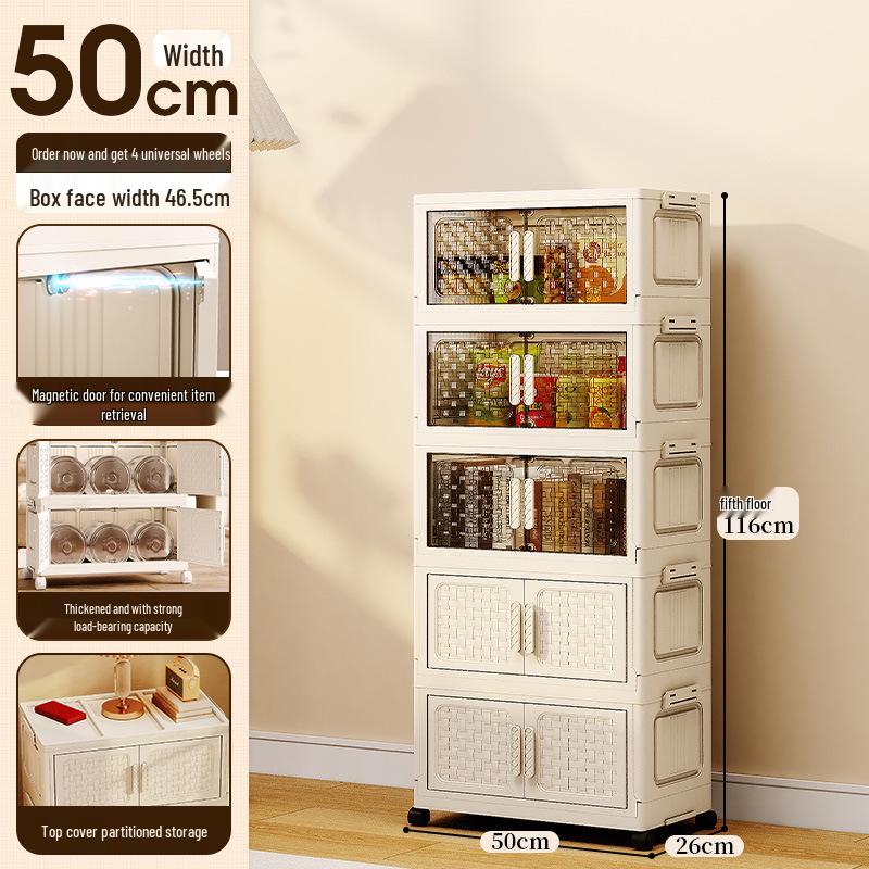 Thickened Foldable Multilayer Plastic Baby Wardrobe and Clothes Storage Cabinet
