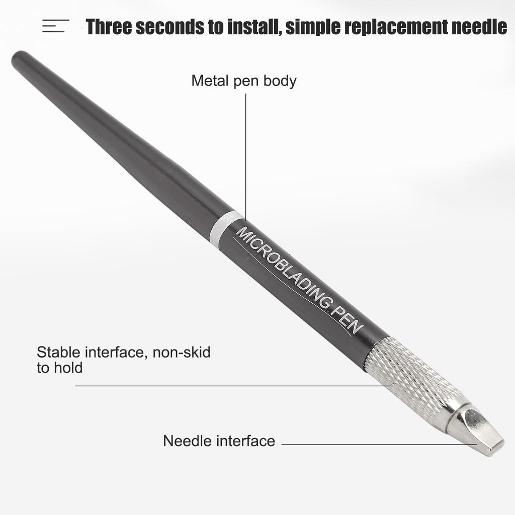 Flat Microblading Pen SemiPermanent Eyebrow Lips Eyeliner Tattoo Shader Pen Hand Tool