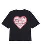 Milkfed Heart Logo Wide Short Sleeve Tee In Black Women's