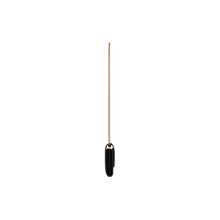 Saint Laurent Medium Matelassé Leather Wallet On Chain Nero Women Shoulder_bags Black 377828-BOW01-1000