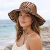 Black Dot Bucket Hats Leopard Print Sun Hat Versatile Big Brim Hat  Outdoor Beach Vacation Wear