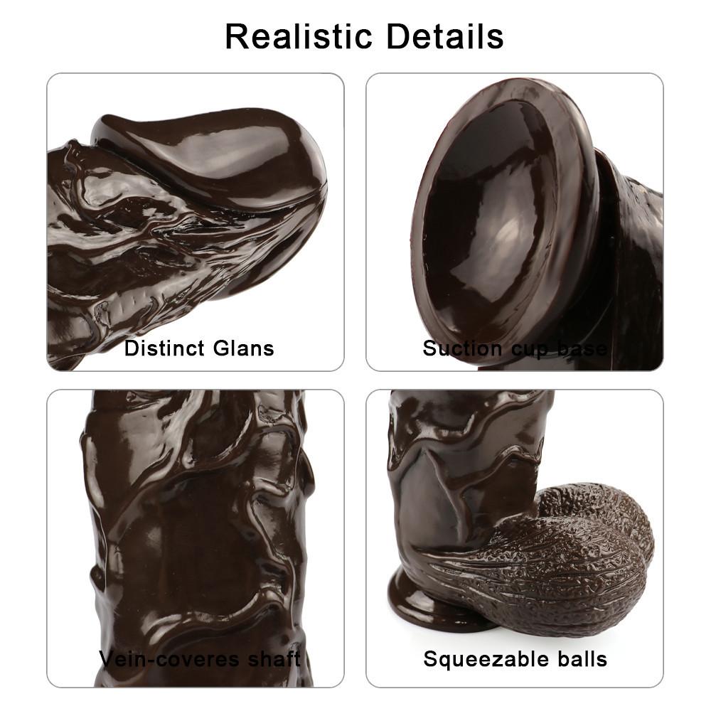 Brown Giant Dildo Suction Cup Soft Dildos Couples Penis Anal Butt Plug Female Masturbation Sex Toys for Woman Dildos Adult Toy