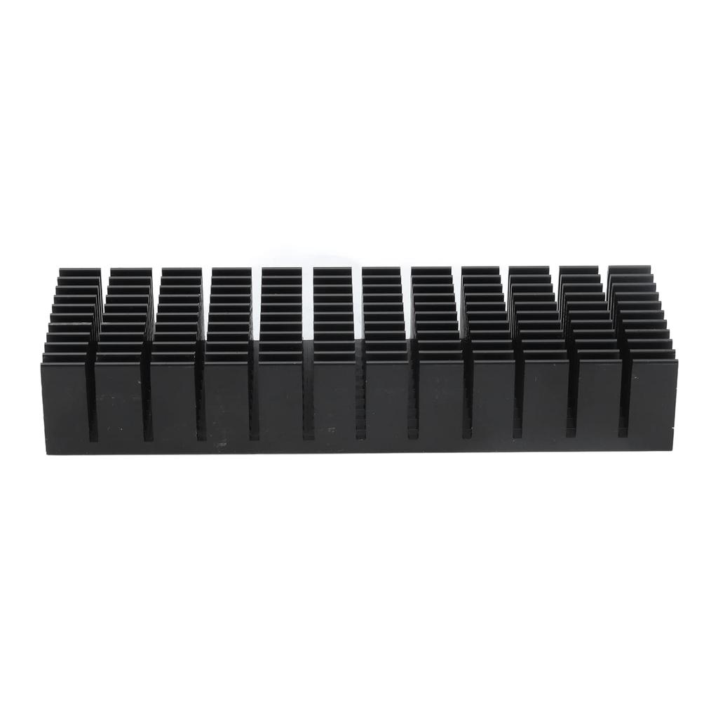 2-Piece Heatsink, Black Groove Heat Dissipation Plate, Cooling Fins, Aluminum, Thermal Runaway Prevention, Heat Dissipation Module, 120x40x20mm,