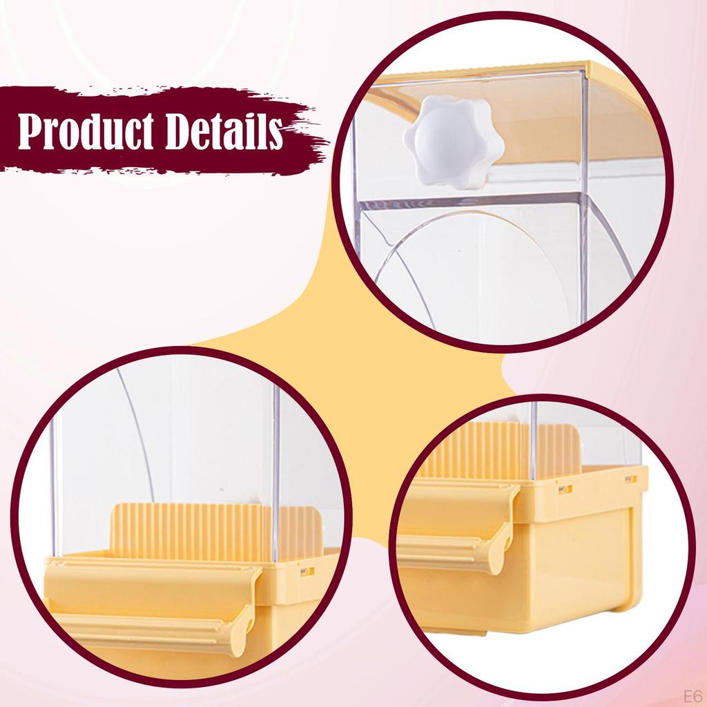 Automatischer Vogelfutterspender mit großem Vorratsbehälter und Napf für Sittiche Kanarienvögel