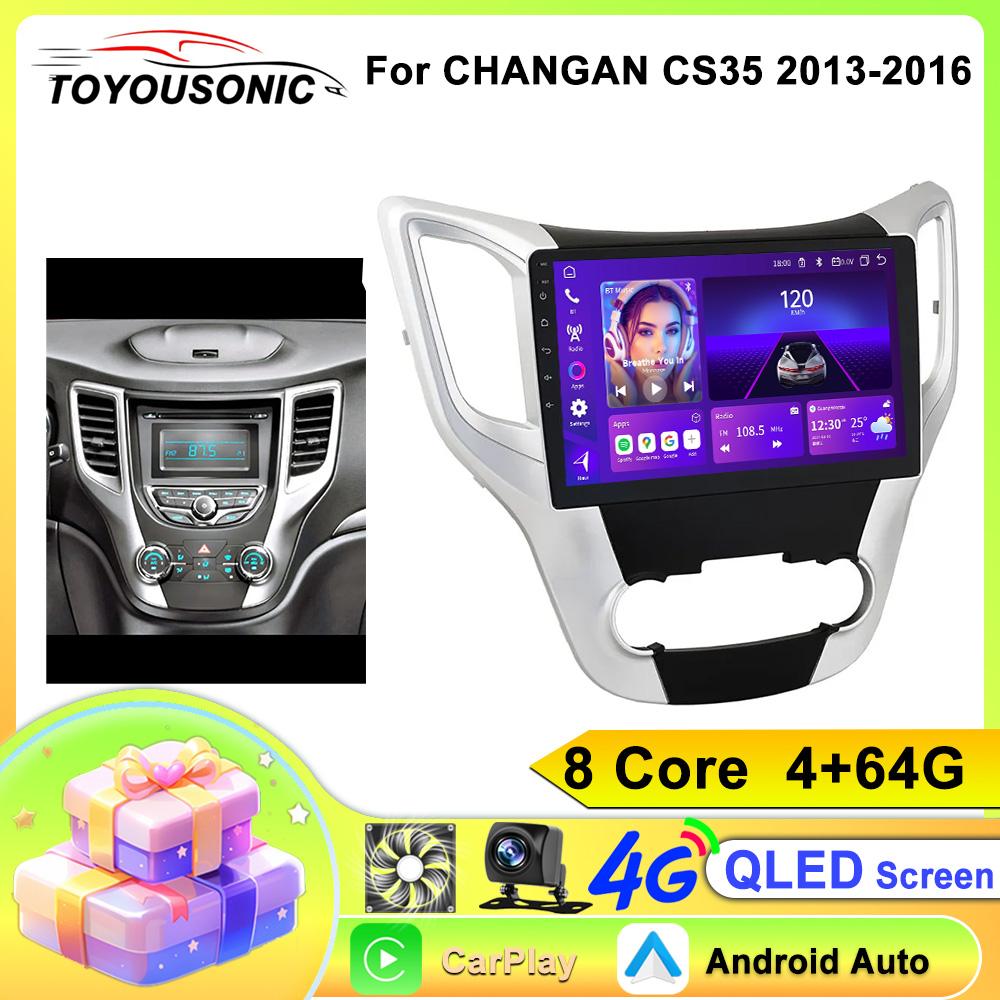 Car Radio Android 13 For Changan CS35 2013 - 2017 Carplay Multimedia Vehicle Monitor Lettore Screen TV Navigation Stereo