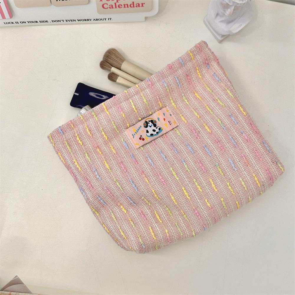 Fashion Woven Makeup Bags Women Cosmetic Bag Clutch Bag Skincare Organizer Makeup Pouch Travel Cosmetic Organizer Wash Bags
