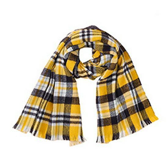 High-End Women's Double-Sided Herringbone Plaid Cashmere-Feel Scarf & Shawl