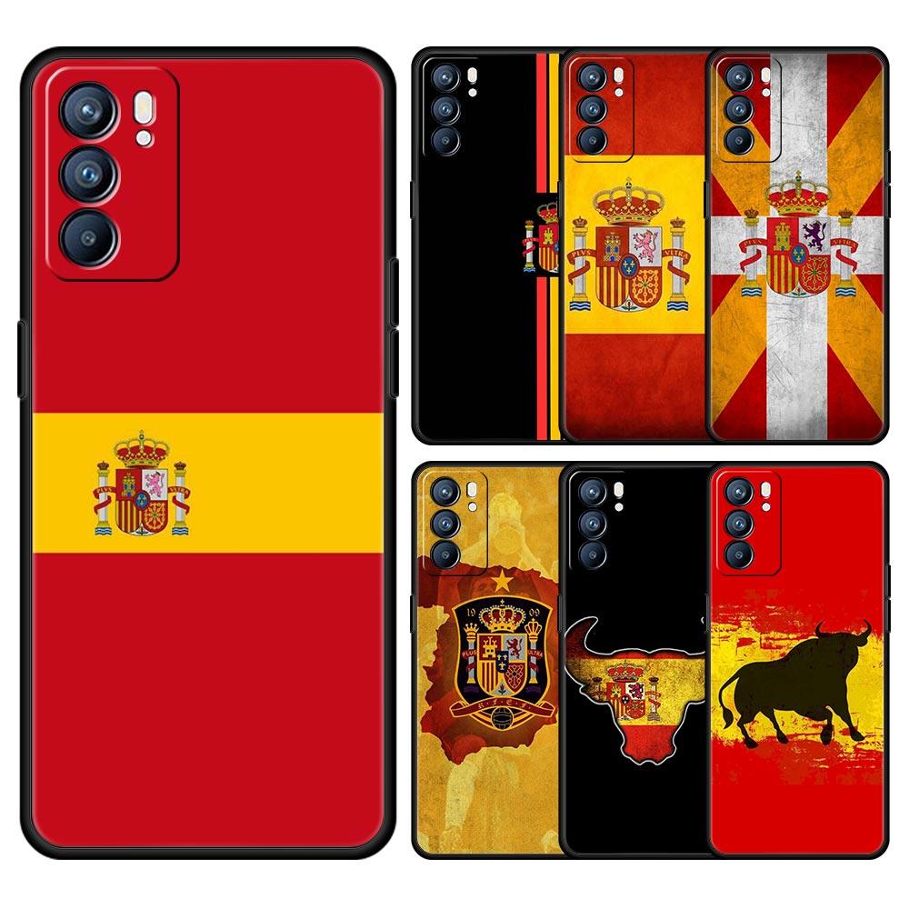 Phone Case For Oppo Reno13 Reno12 Reno11 F Reno10 Pro A54 A53 A95 A76 A74 A57 A98 A80 A79 5G A78 4G Cover Spain Bull Flag