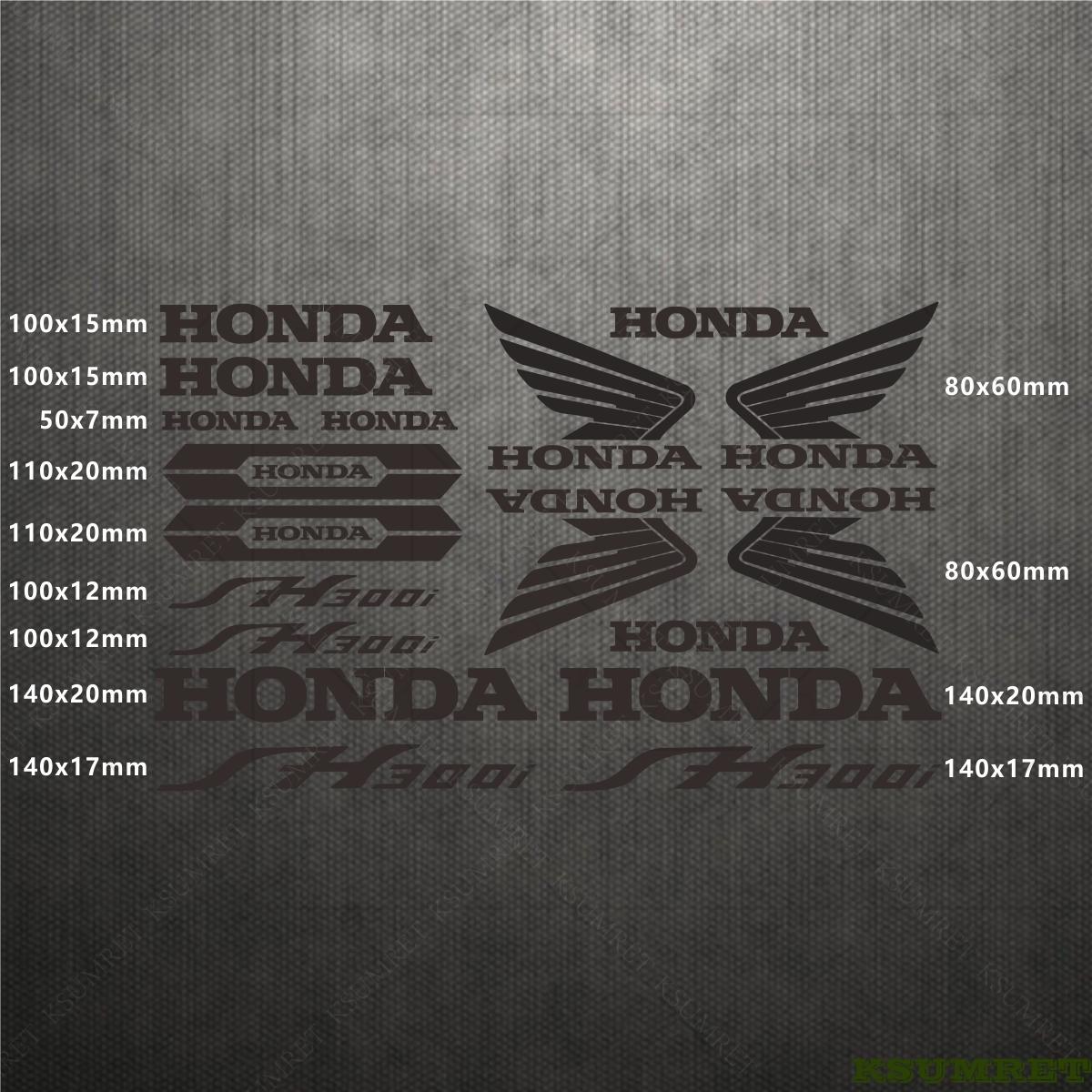 

For Honda Motorcycle Stickers SH300I Logo Decal Waterproof чёрный