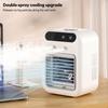 2 Gear Air Conditioner Small Fans Dormitory Room Humidifier Cooler Fan Portable USB Chargeable Desktop Spray Fans 16.4*21.4*11.4cm