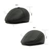 Mütze für Herren und ältere Menschen, Wintermütze, warm, mit Ohrenschutz, Leder, Schirmmütze
