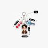 BTS Cartoon Character + Vinyl Record + Light Stick Keychain, Celebrity Merchandise Support Charm, Bag Charm
