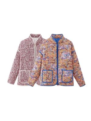 Women's European Style Quilted Floral Jacket - 2023 Autumn/Winter