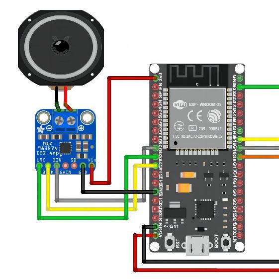 WWZMDiB MAX98357 I2S Amplifier Module Audio Unfiltered Class D Amplifier Compatible with for Arduino Raspberry Pi ESP32 STM