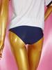 Noxruna Gymnastics Uniform and Bloomer Sexy for Photo and Navy Size L Set, Adults, Cosplay, Shoots, Events, Blue,