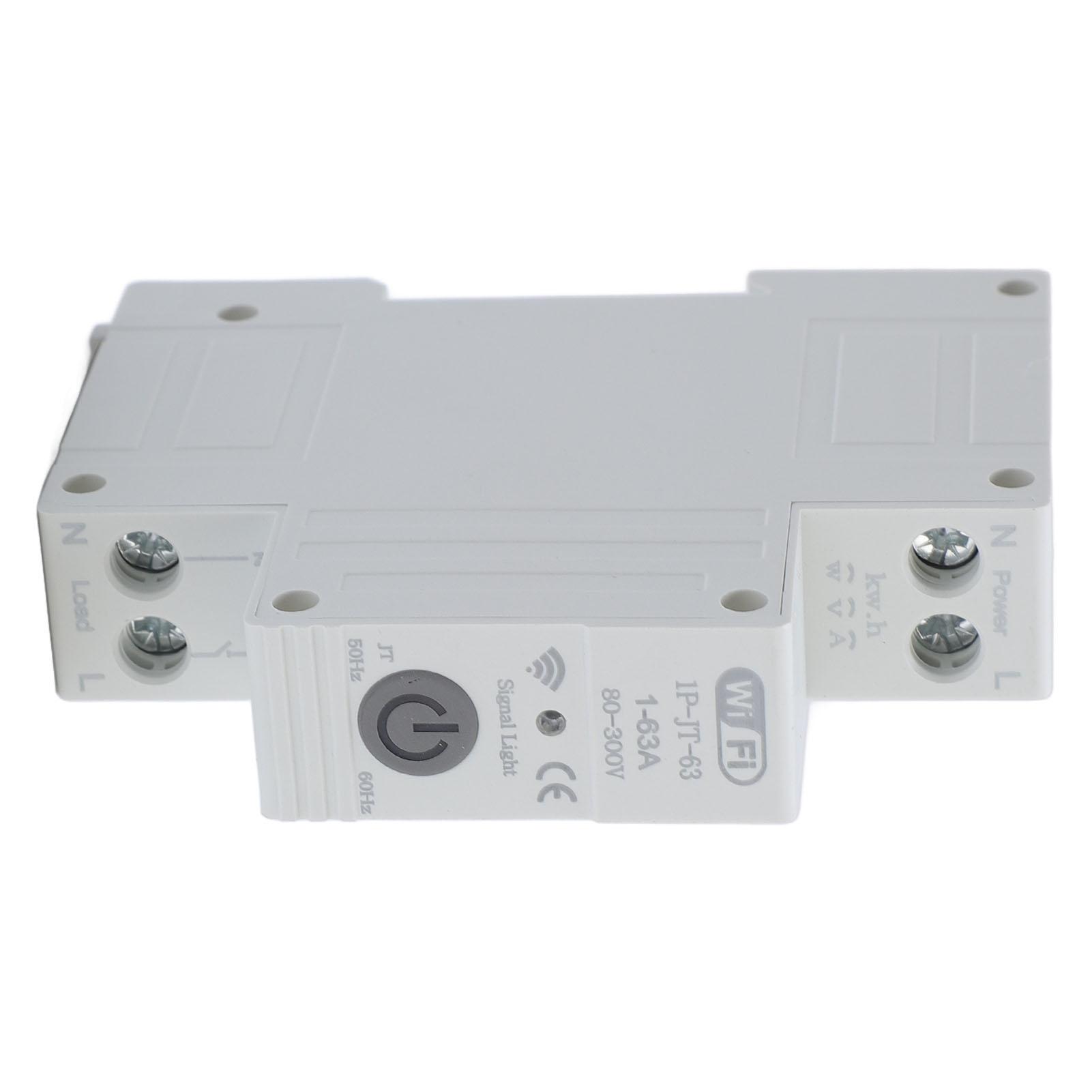 

WiFi Smart Circuit Breaker Smart Meder Breaker WiFi Enabled Circuit Breaker 1-63A Remote Modes Timer Overload with App Control for Smart Ho