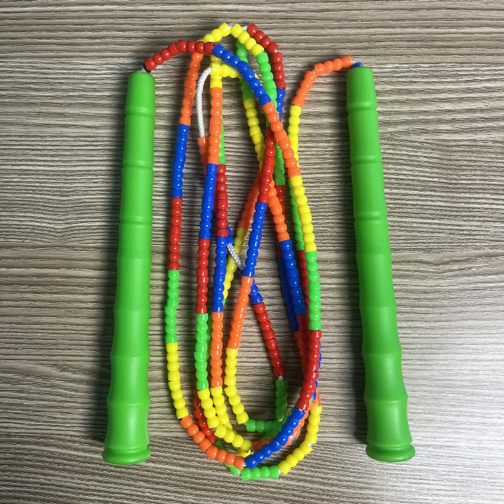 Fitness Exercise Fancy Skipping Rope Competitions, Soft Bead Bamboo Joint Skipping Rope