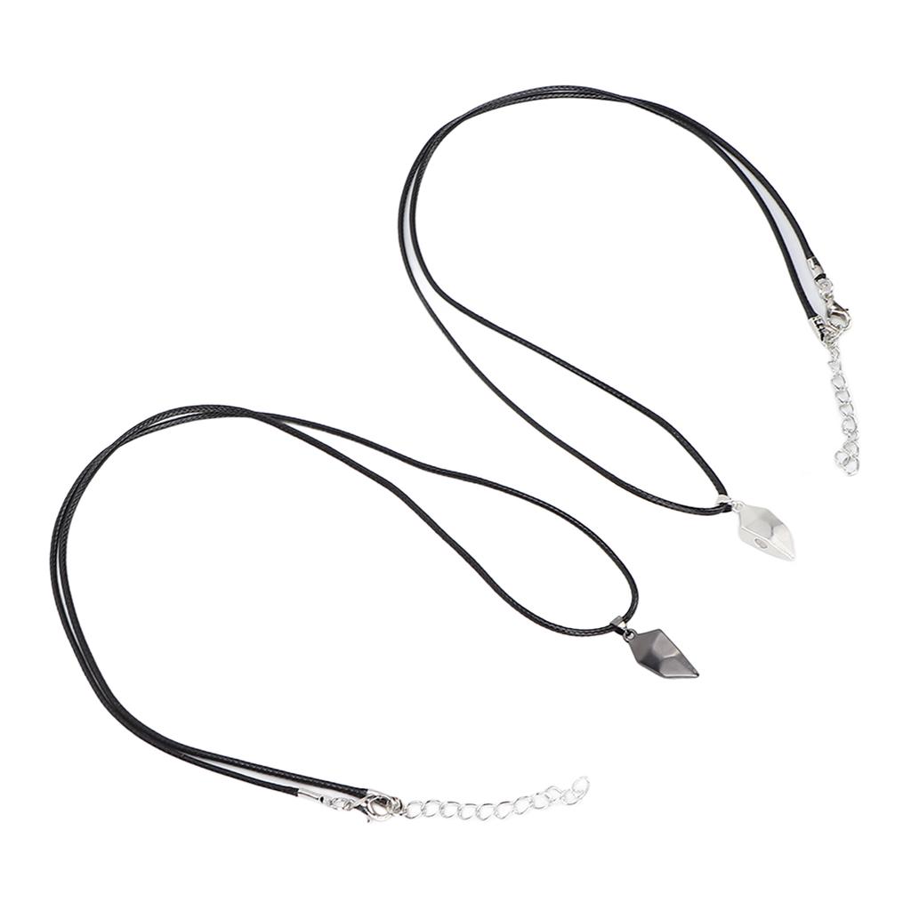 Couples Necklace Adjustable Size Magnetic Pendant Design Heart Shaped Matching NecklaceCombination 1
