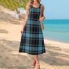 Women's Summer Dress Flowy Casual Midi Sundress with Pockets for Beach Vacation