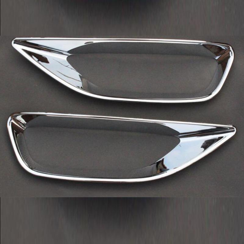 For Kia Sorento L 2015 2016 2017 2018 Car Body ABS Chrome Cover Trim Back Tail Rear Fog Light Hoods Lamp Frame Stick Eyebrow