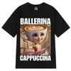 Ballerina Cappuccina Funny Italian Brainrot Meme Graphic T Shirt Men Women Fashion Loose T Shirts Harajuku Casual Cotton T-shirt