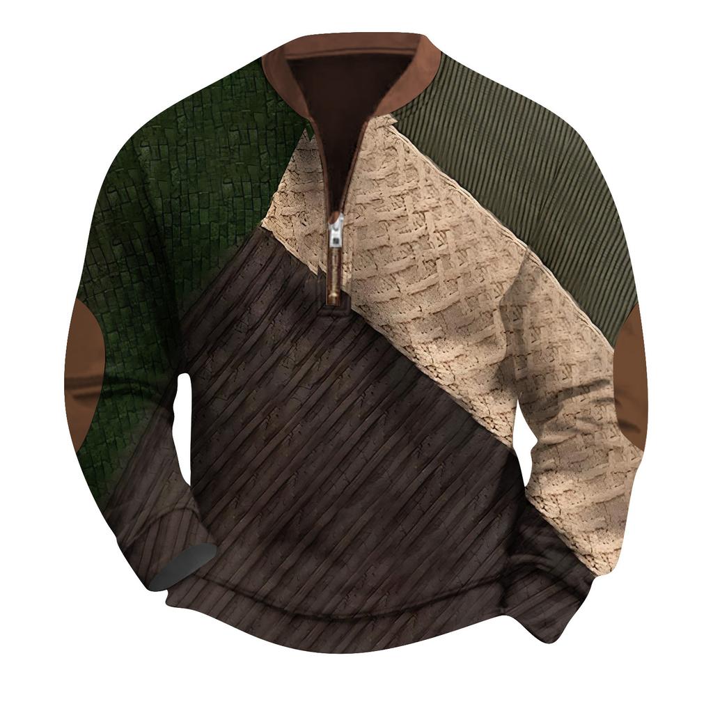 Men's Retro Casual Gradient Printed Sweatshirt