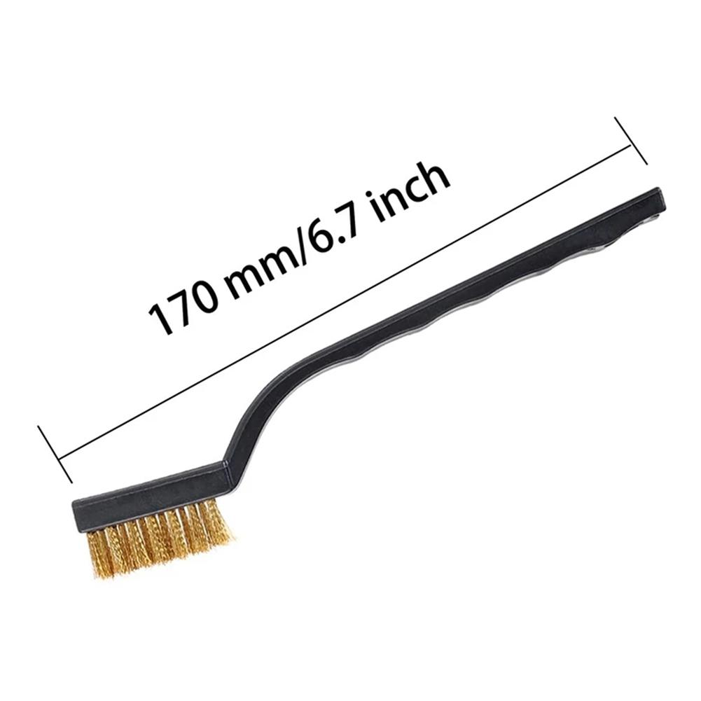 Brass Brushes Nylon Brush Rust Scratch Welding Slag 6pcs/Set