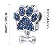 925 silver charm beads cute claw bone necklace suitable for original bracelets, necklaces, jewelry gifts