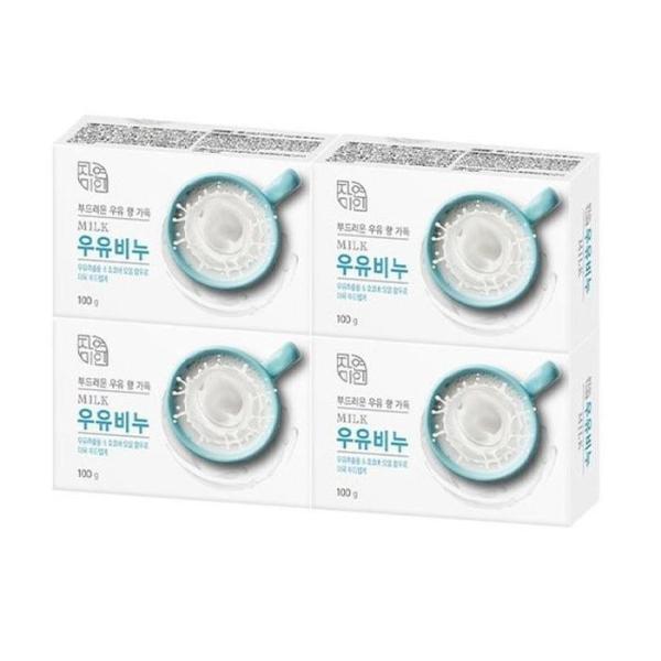[OFK1Q546] Hand Washing Bath Soap Cleansing Soap 4-Pack (12131526) 4-pack of milk soap