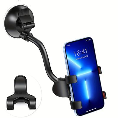 360 Döner Vantuzlu Araç Telefon Tutucu Esnek Montaj Standı Cep Telefonu Desteği iPhone Samsung Xiaomi İçin Klipsli Telefon Tutucu Aletler İçinde