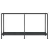 VidaXL Console Table Black 140x35x75.5 Cm Tempered Glass 331695
