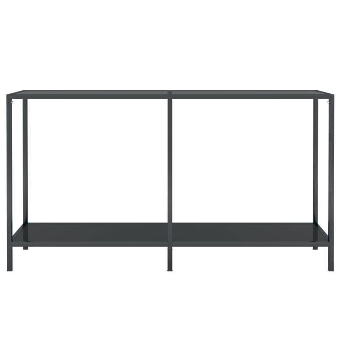 VidaXL Table console Noir 140x35x75,5 cm Verre trempé 331695