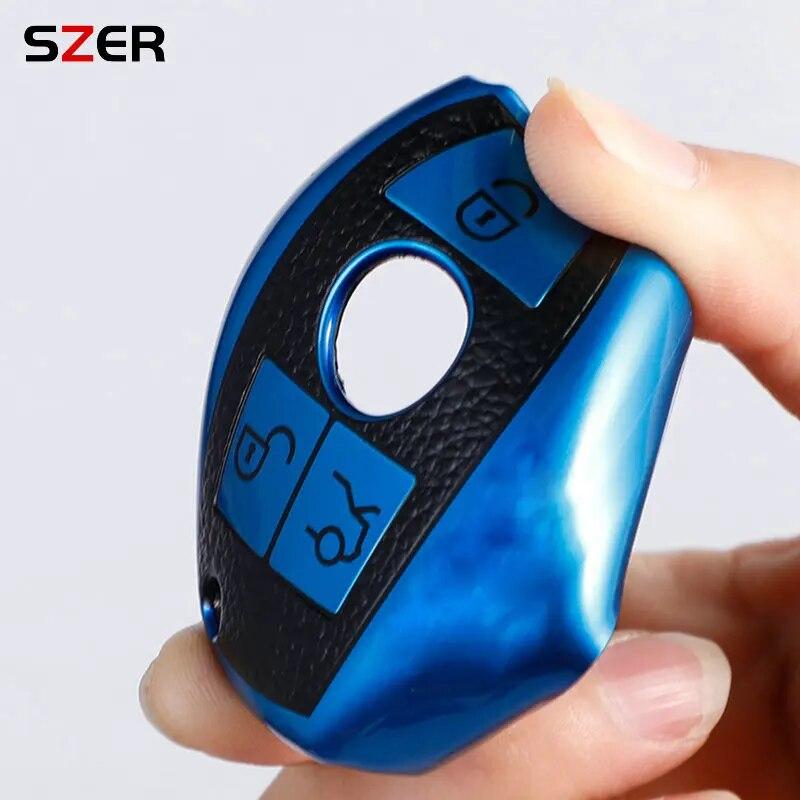 TPU Car Remote Key Case Cover Shell Fob for Mercedes Benz A B C E R Class GLS GLA GLK GLC CLS CLA AMG W204 W205 W212 W463 W176