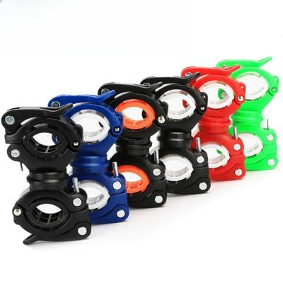 1pc 360 Degree Cycling Clip Clamp Rotation Bike Flashlight Torch Mount LED Head Front Light Holder Clip Bicycle Accesso