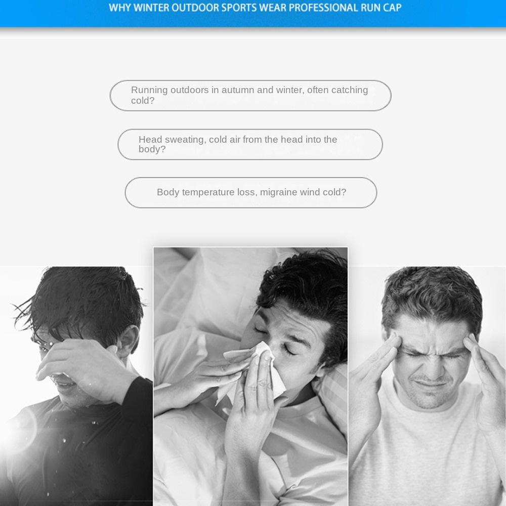 Solid Color Sport Cap Running Winter Warmer Sport Bonnet Comfortable Winter Running Hats  Fishing