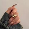 Metal Open Cuff Bangle Adjustable Women Rings Fashion Choker Necklace  Party Grunge Jewelry Set