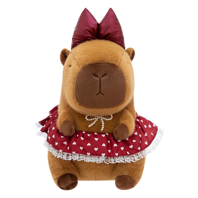 Capybara Bowknot Flower Skirt Design Doll Animal Plush Toy Kids Gift Birthday