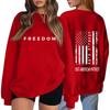 Womens Fashion Tops Casual Crewneck Striped Long Sleeve Loose Pullover Shirts