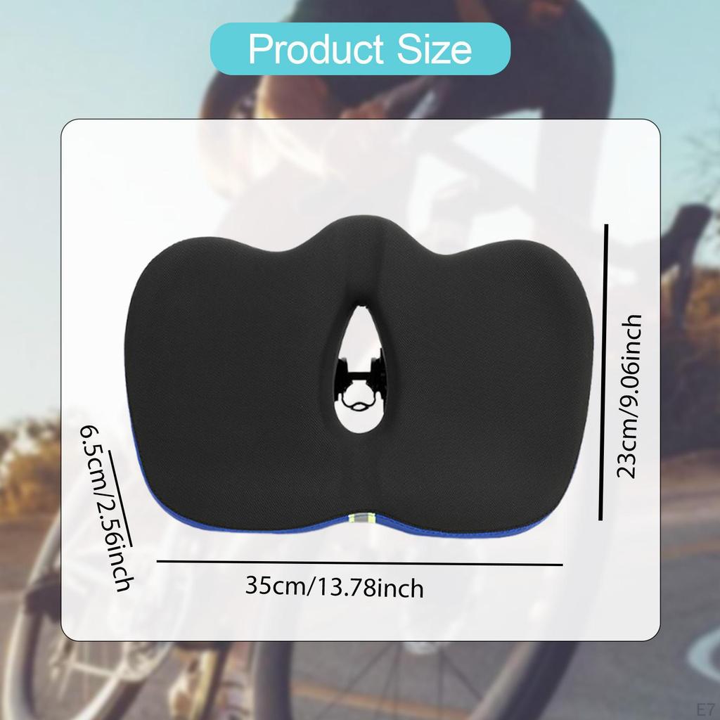 Saddle Seat Cycling Cushion Pad Comfort Wide Bike Shockproof for Leisure Indoor Riding