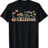 Charleston SC Bachelorette, Vintage 70s Retro Wildflowers T-Shirt