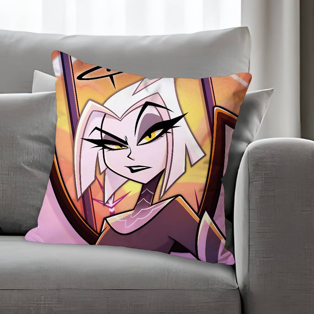 

Lute HHazbinES Anime Celebrity Merchandise AllMatch Printed Pillow Case Sofa Car Office Room Decoration Protector 30x30 cm