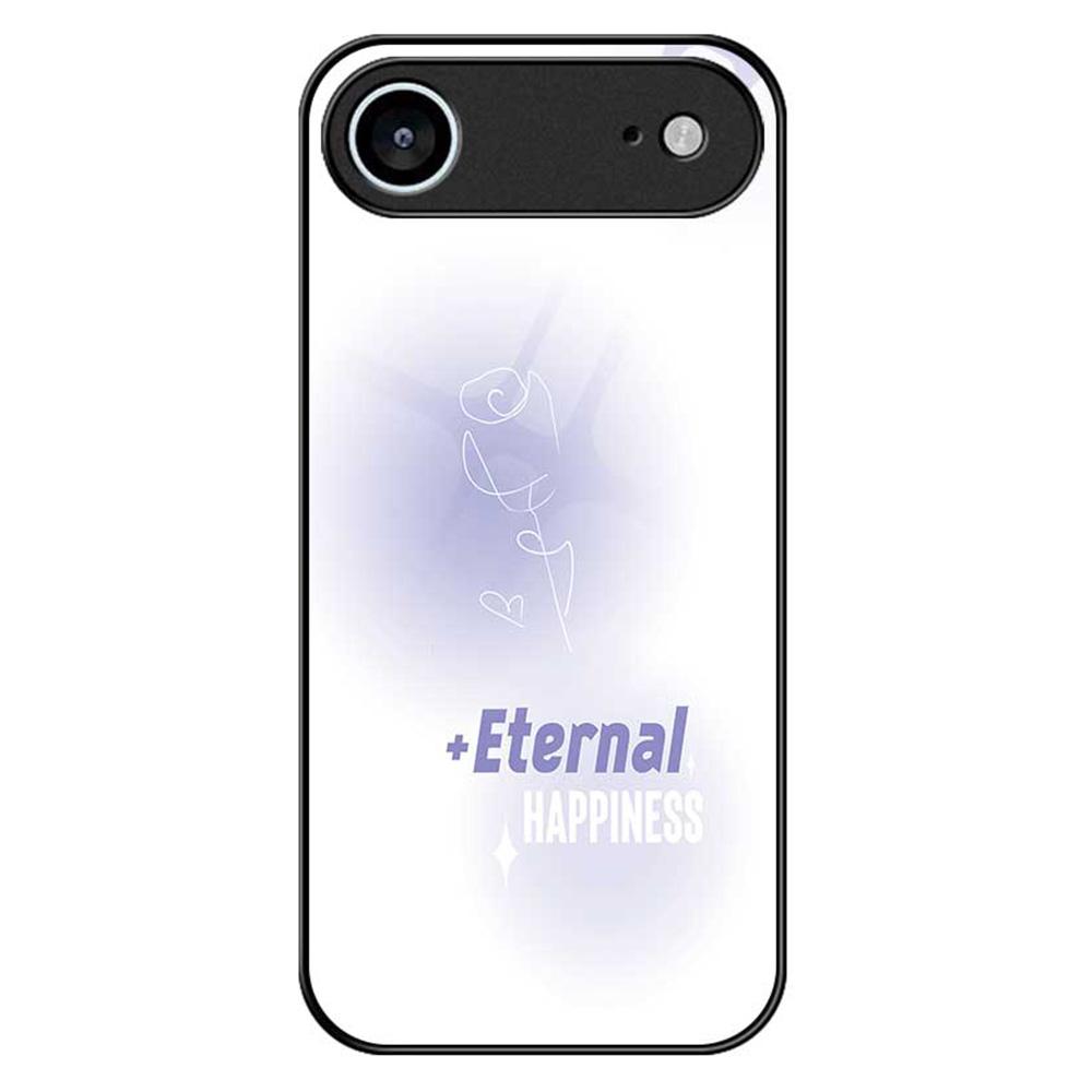 For iPhone 17 Air Case Anti Drop TPU PC Tempered Glass Pattern Printing Phone Back Cover