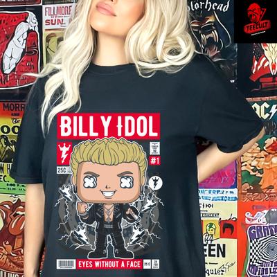 26 Billy Idol | T-shirt Unisexe Classique Metal Rock Bande de BD S–3XL T-shirt Unisexe