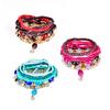 Retro Bohemian Style Colorful Handmade Beaded Jewelry Multi Layers Pendant Hypoallergenic Bracelets for Women Girl's