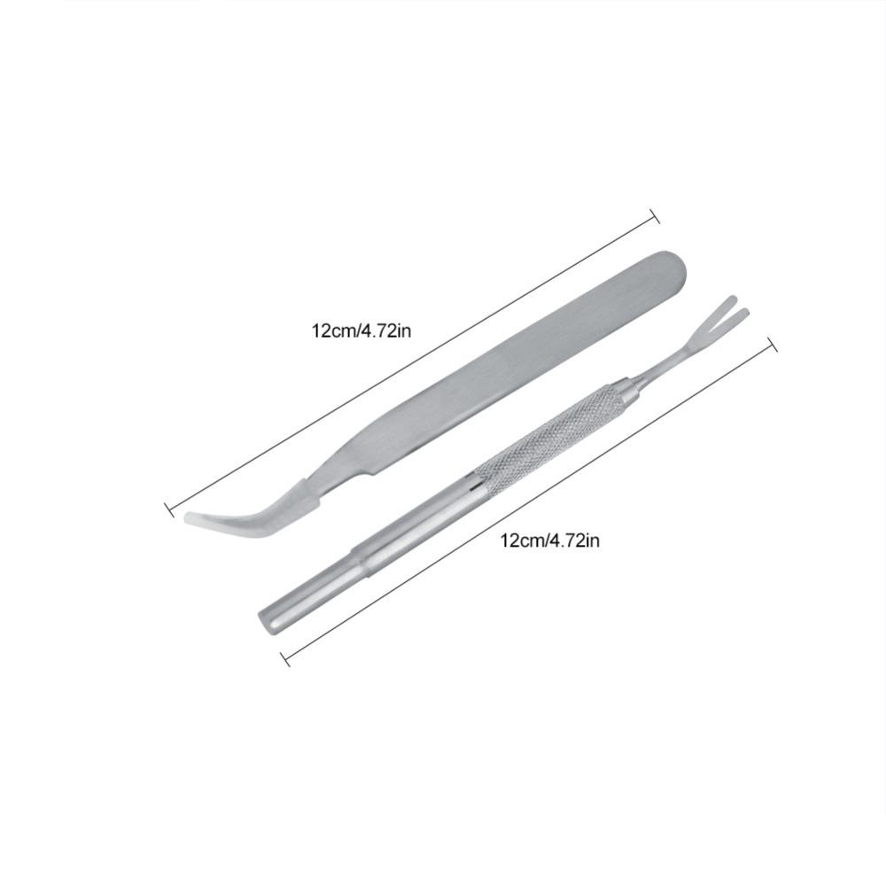 2PCS Metal Tick Remover Dual Prong Shape Pet Lice Tool Easy Grip Lice Tweezers Home Pet Care