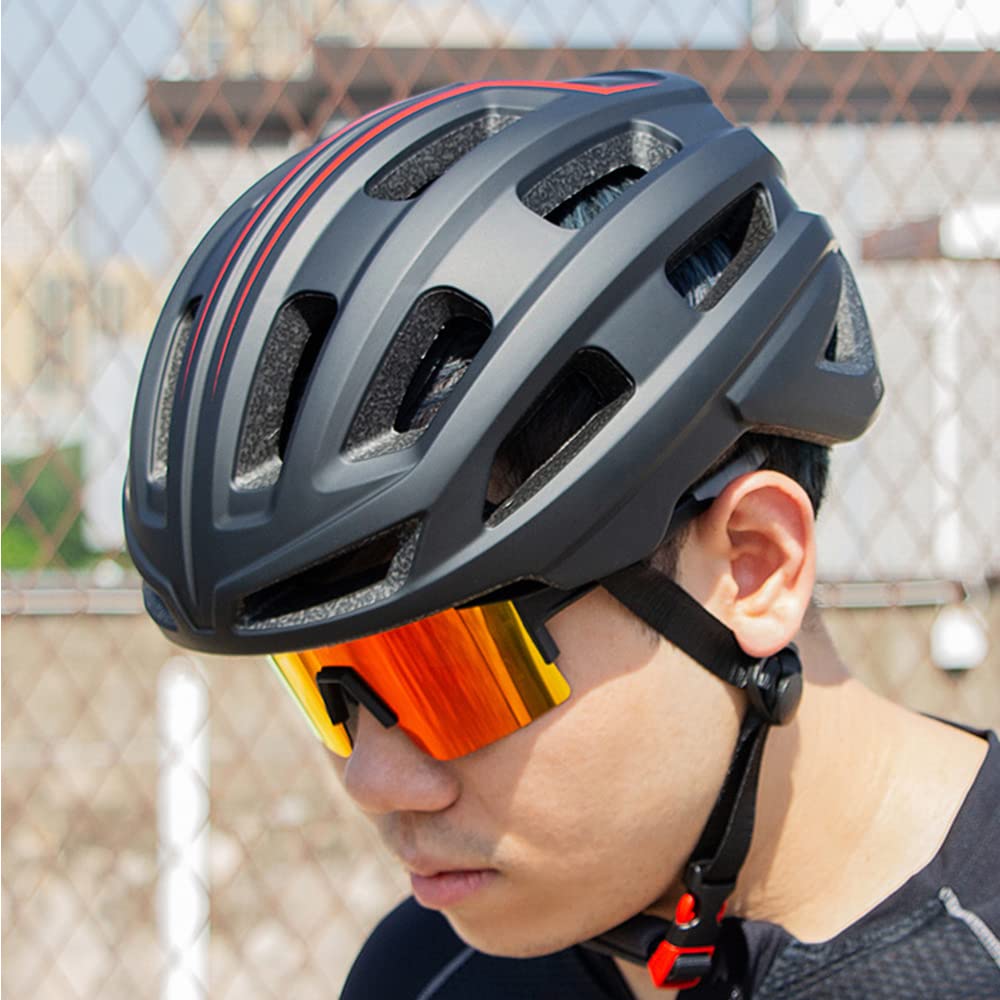 Jovno Bicycle Extra Adjustable D65 XXL Sizes and 65cm Men's Helmet, Large, 21-Vent, Height, (Black), 61, 62, 63, 64, (24.5, 25.5, 26.5, 27.5, 28.5,