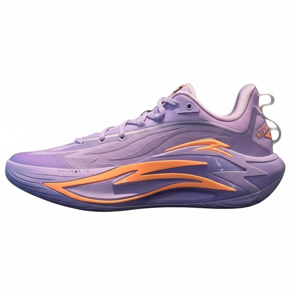 Anta Shock Wave 7 Nitroedge Low Top Basketball Shoes Mens Purple 112621616S-2 43