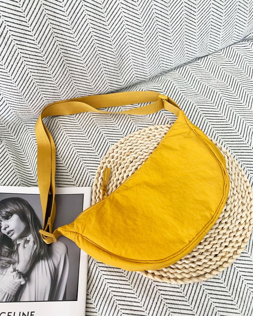 Einfache Nylon Messenger Bags für Damen Tragbare einfarbige Damen Hobo Schultertaschen Tragbare Reise-Achseltaschen Handtaschen