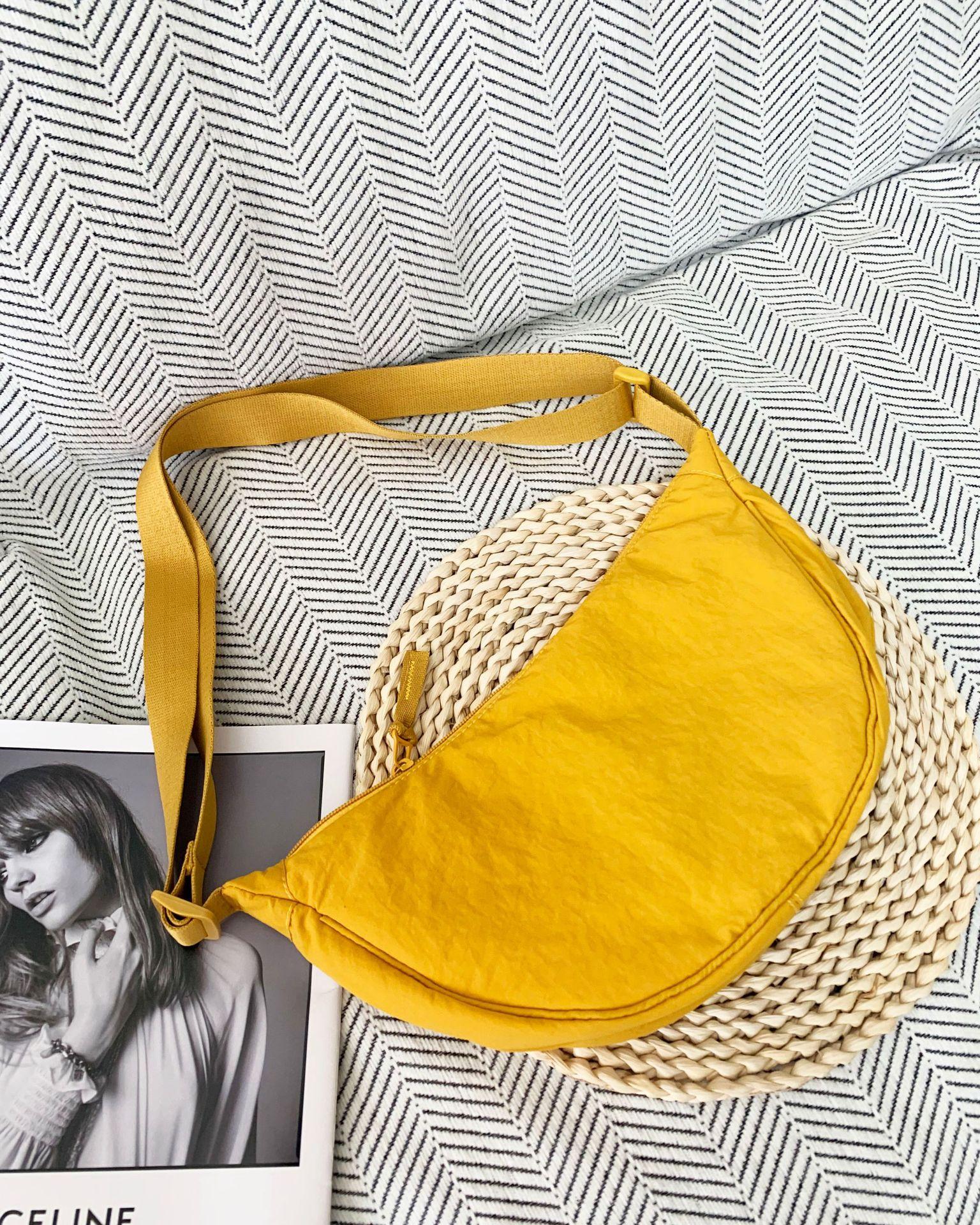 

Simple Nyl Women s Hobos Crossbody Bags Lightweight Portable Female Travel Shoulder Bag Solid Color Ladies Purse Handbags жовтий