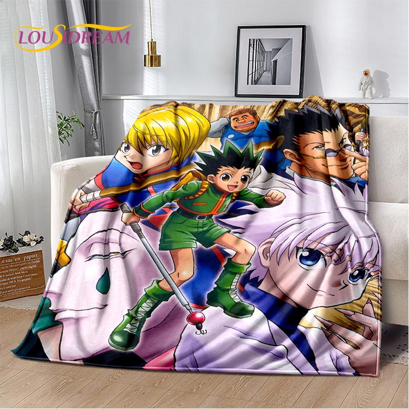 HxH Anime Hunter×Hunter Cartoon Soft Flannel Blanket for Beds Bedroom Sofa Picnic,Throw Blanket for Cover Outdoor Leisure Nap